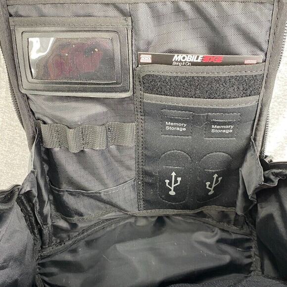 Mobile Edge Backpack Black Padded Bring It On Laptop Book Bag Computer Pockets - Picture 14 of 16